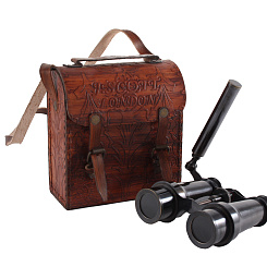 Бинокль в кожаном чехле