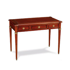 Письменный стол "Директор" с коричневой кожей