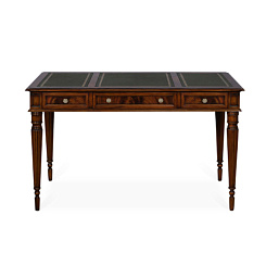 Письменный стол "Ирэн" с зелёной кожей