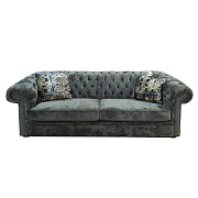 Диван для кабинета "Челси 2 Краш" 3х-местный с раскладным механизмом