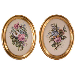 Картины "Цветы на шелке"