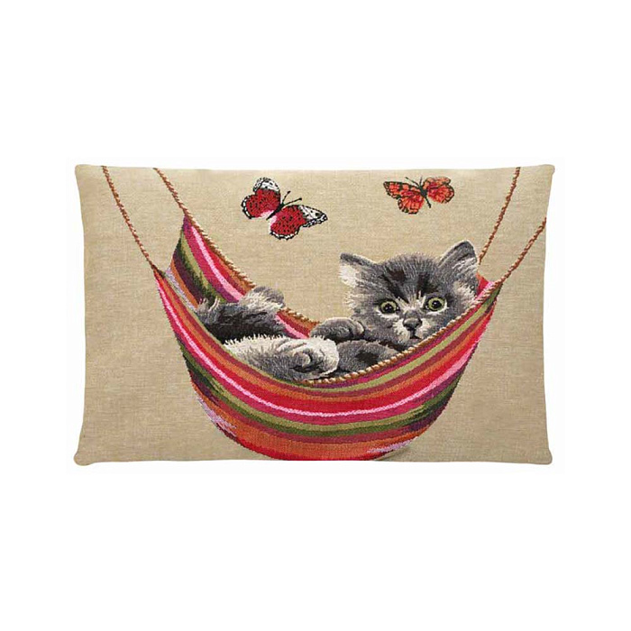 Подушка "Котёнок в гамаке"