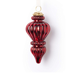 Красная стеклянная подвеска