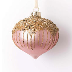 Розовая луковица с золотыми пайетками