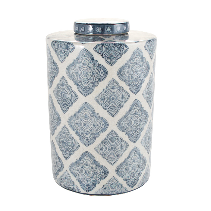 Сосуд высокий "Цветочный орнамент"