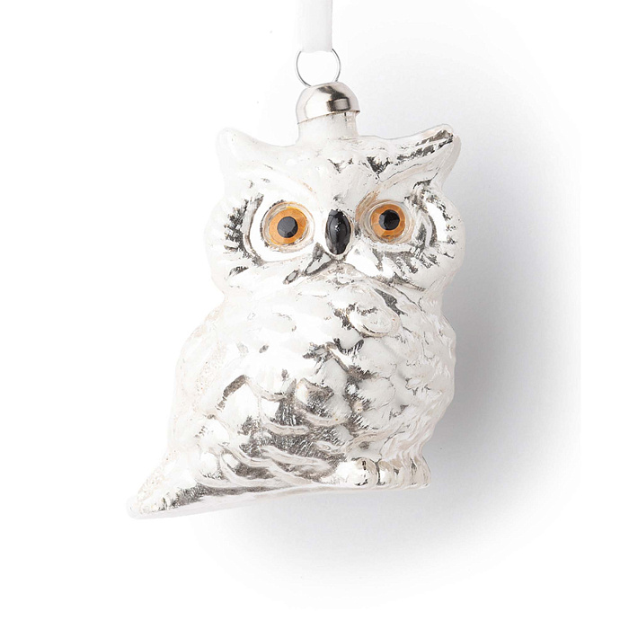 Ёлочное украшение "Серебристая сова"