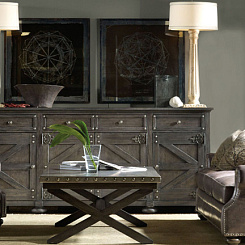 Гостиная в стиле брутализм