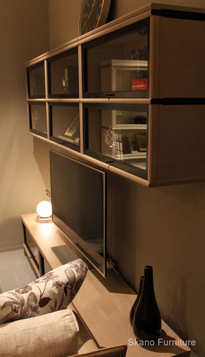 Книжный стеллаж с ТВ тумбой