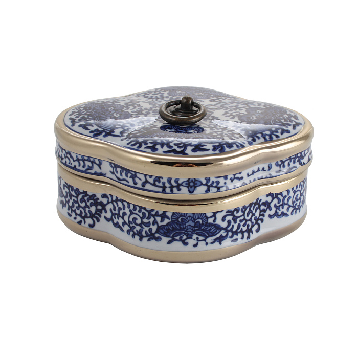 Шкатулка "Синий орнамент"