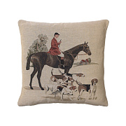 Подушка "Охота на лис. Лошадь стоит"