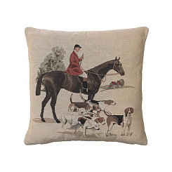 Подушка "Охота на лис. Лошадь стоит"