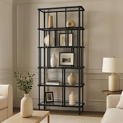 Стеллаж "Модерн" со стеклянными полками