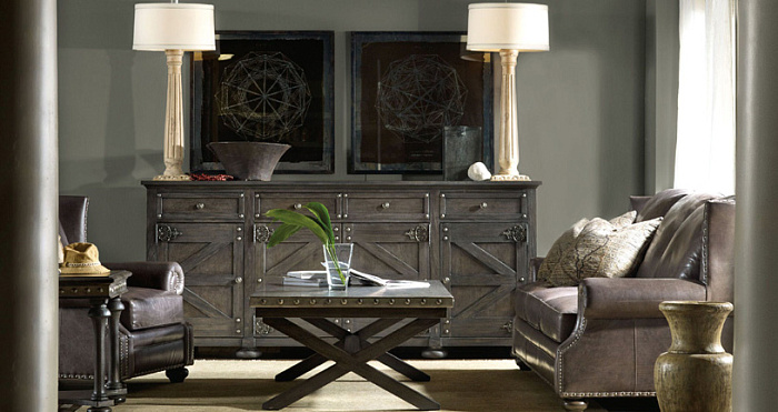 Гостиная в стиле брутализм