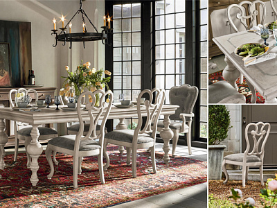 Столовая в стиле американская неоклассика