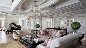 Уютный дом для семьи в стиле американская неоклассика