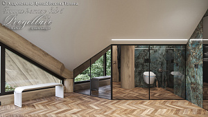 Дизайн интерьера в банном комплексе в КП "Резеденция у Озера"