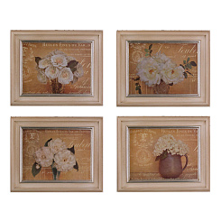 Картины "Вазы с белыми букетами"