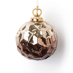 Розово-золотой стеклянный шар