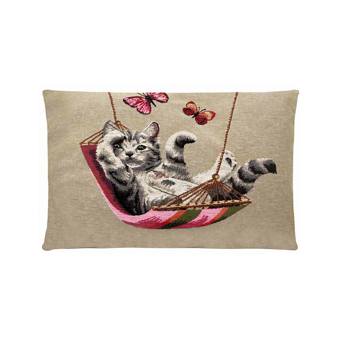 Подушка "Котёнок в гамаке"