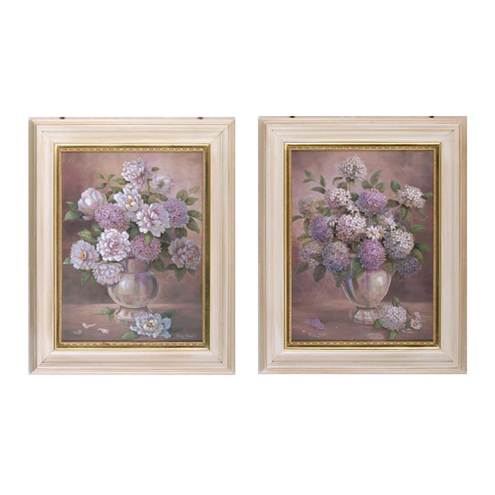 Картины "Вазы с сиреневыми букетами"