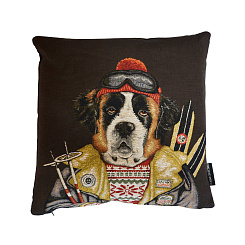 Подушка "Лыжник Сенбернар"