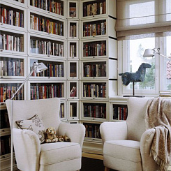 Фрагмент библиотеки в белом цвете