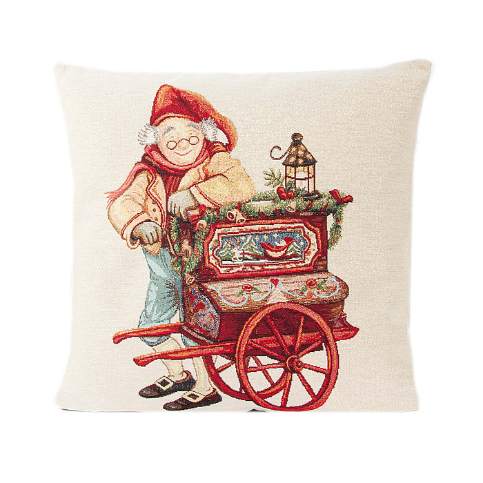 Наволочка "Ретро-открытка. Шарманщик"