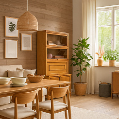 Книжный стеллаж в тонировке "светлый орех"