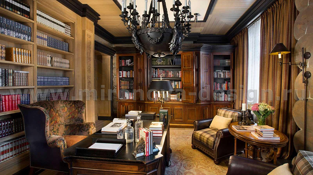 Атмосфера старинного семейного поместья в загородном доме