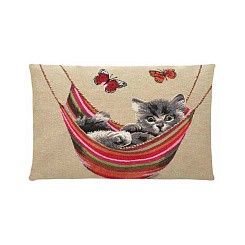Подушка "Котёнок в гамаке"