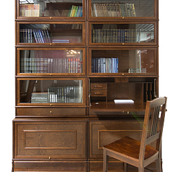 Книжный стеллаж в цвете "тёмный орех"