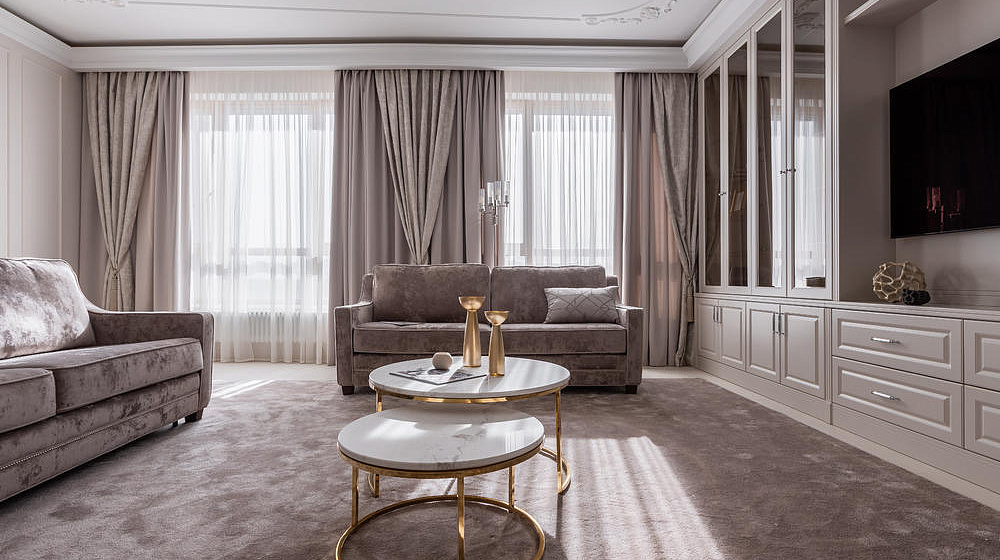 Квартира в стиле неоклассика в ЖК "Риверсайд"