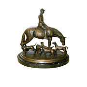 Статуэтка охотник на лошади