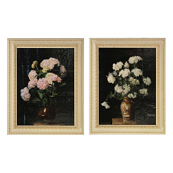 Картины "Вазы с гортензиями и астрами"