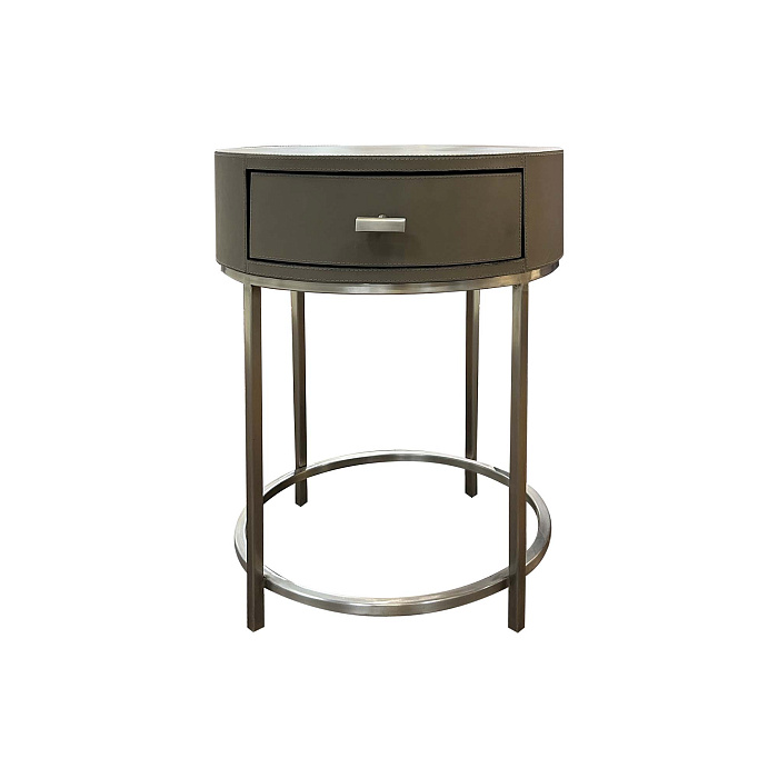 Прикроватный столик "Графит" круглый