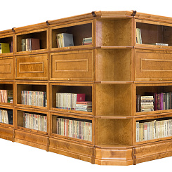 Книжный стеллаж с открытыми угловыми полками