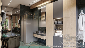 Дизайн интерьера в банном комплексе в КП "Резеденция у Озера"