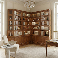 Библиотека угловая цвет "орех"