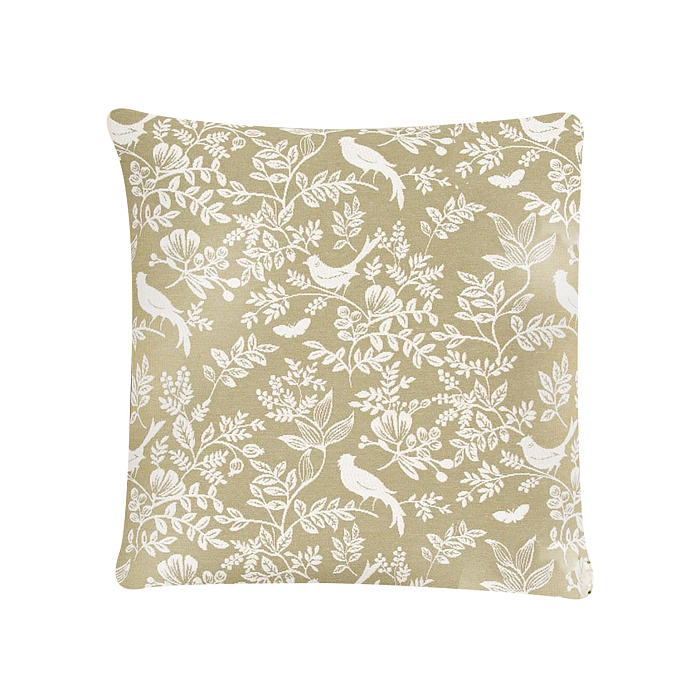 Наволочка "Берген птички мелкие олива"