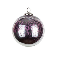 Состаренный серебряно-розовый шар